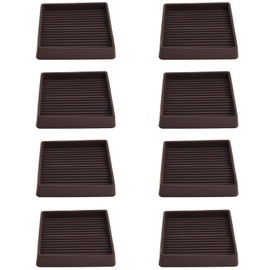 3x3 Square Rubber Furniture Caster Cups, Anti-Sliding Furniture Pads Bed Stopper Floor Protectors with Grip - Protect Any Flooring