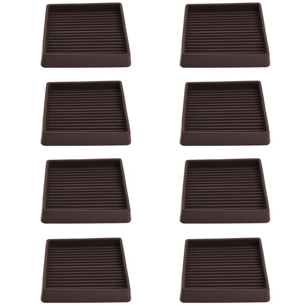3x3 Square Rubber Furniture Caster Cups, Anti-Sliding Furniture Pads Bed