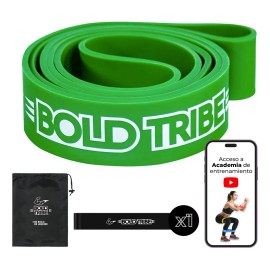 Bold Tribe Liga de Resistencia Verde #4 Banda Elástica de 22-56 kg Bandas de Resistencia Para Ejercicio Cross Training Calistenia y Entrenamiento Funcional Gym en Casa