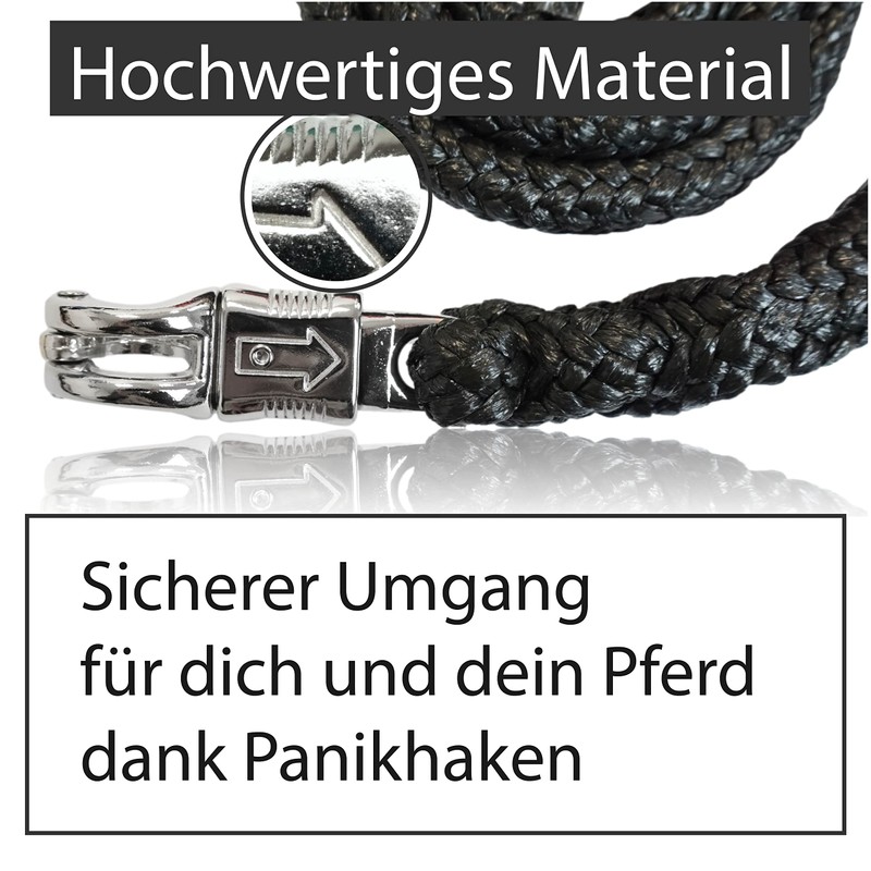 Lead Rope with Panic Hook | for Horses, Ponies, Shetty,