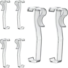 Valance Clips 6pcs 3'' Hidden Clip Clear Plastic for Horizontal Blinds Valance Retainer Holder
