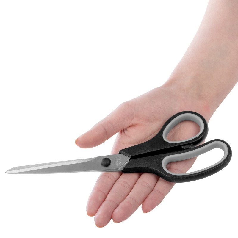 com-four® 3 x Scissors, Universal Scissors, Household Scissors, Kitchen Scissors,