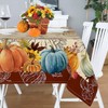 Fall Square Tablecloth 60x60 Inch, Washable Thanksgiving Autumn Pumpkin Fall