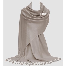 GFM® Pashmina Style Wrap Scarf - All Seasons - Twill Weave Soft - B9 (Nb9-Light Beige)