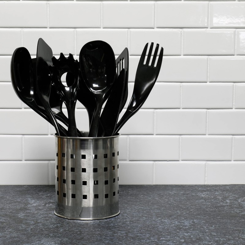Chef Craft Basic Melamine Jumbo Turner/Spatula, 11.75 inch, Black