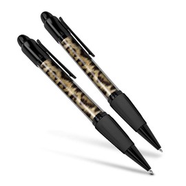 Beautiful and comfortable Set of 2 Matching Pens - Wild Animal Print Leopard Cat Fur #46431