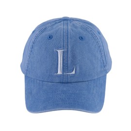 LuckyLy Gorra para Mujer Original con Iniciales, Ajustable y Moderna, Sombrero para Sol Tipo Visera Deportiva, Accesorios Ideales como Regalos para Mujer y Regalos para Mamá – Modelo Milly, Letra L