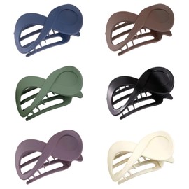 SSKHE 6Pcs French Hair Clips Large Matte Hair Pins Fashionable Hair Accessories Strong Hold Non-Slip Hair Clips for Women's Girls' Thick and Thin Hair
