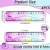 4 PCS 6 Inch Flexible Ruler, Bendable Plastic Ruler, Soft