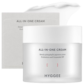 HYGGEE All in One Cream - High Moisture Barrier Face Moisturizer for Dry Skin - Probiotics & Ceramide - Non Sticky Moisturizing Cream - Skin Irritation Free, 2.7oz.