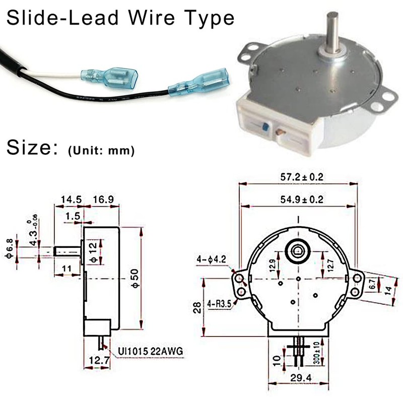 XFYBZN Replacement Ice Maker Synchronous Motor 50TYZ-E 110V 220V-240V 50/60Hz