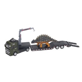 1:50 Dinosaur Transport Trailer High Simulation Alloy Dinosaur Truck Carrier Toy for Children Boys Saichania