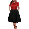 BEDOAR Plus Size Work Dress-Church Business Casual Short Sleeve A-Line