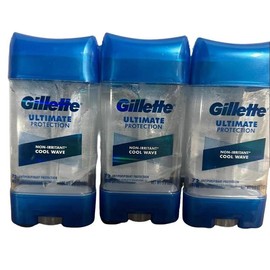 Gillette Cool Wave Clear Gel Men's Antiperspirant and Deodorant 3.8 oz - Convenient Formula for Men - Specification: 3 Pack