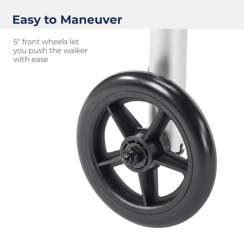 Drive Medical 10233 Clever Lite Foldable Rollator Walker, Gray