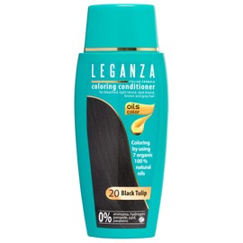 Leganza Hair Coloring Conditioner Natural Balm Color Black Tulip Nº 20 | Enriched with 7 Natural Oils | Ammonia, PPD and Paraben Free | 150 ml