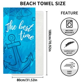 JINGTOPS Beach Towel Large Microfibre Towels Travel Towel Quick Drying Lightweight Beach Towel XXL with Beach Mesh Pocket Sand-Free Microfibre Bath Towel Sauna Towel Beach Towel Mandala 180 x 80 cm