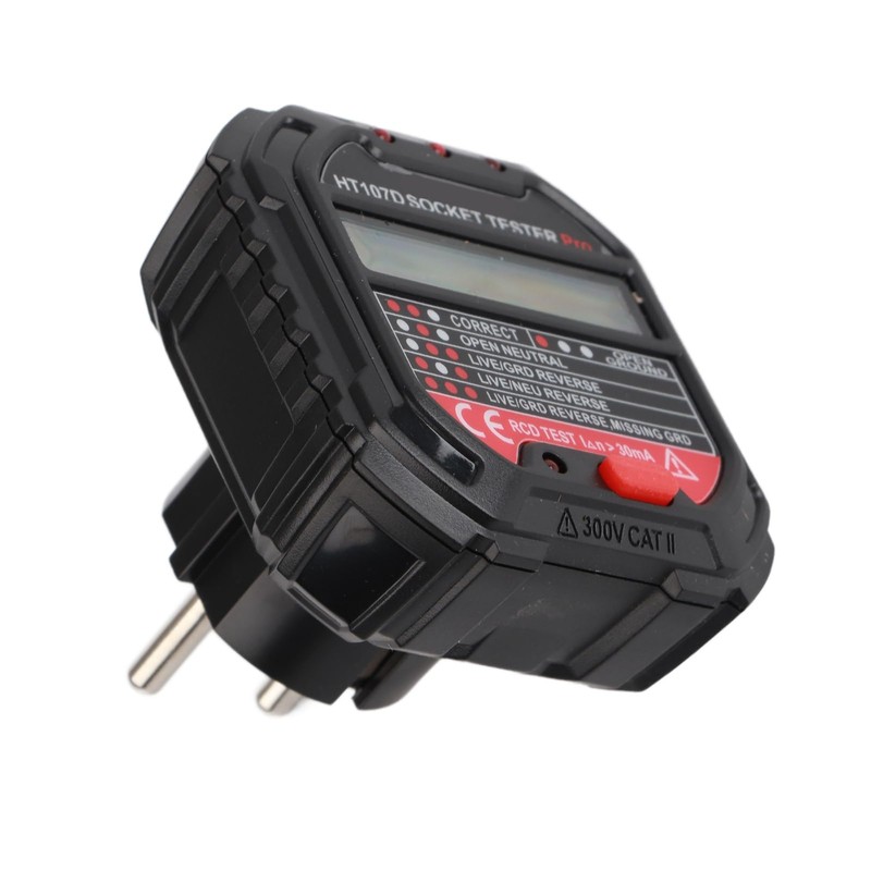 Advanced with Voltage Display GFCI Output Tester, 90-250 V Socket