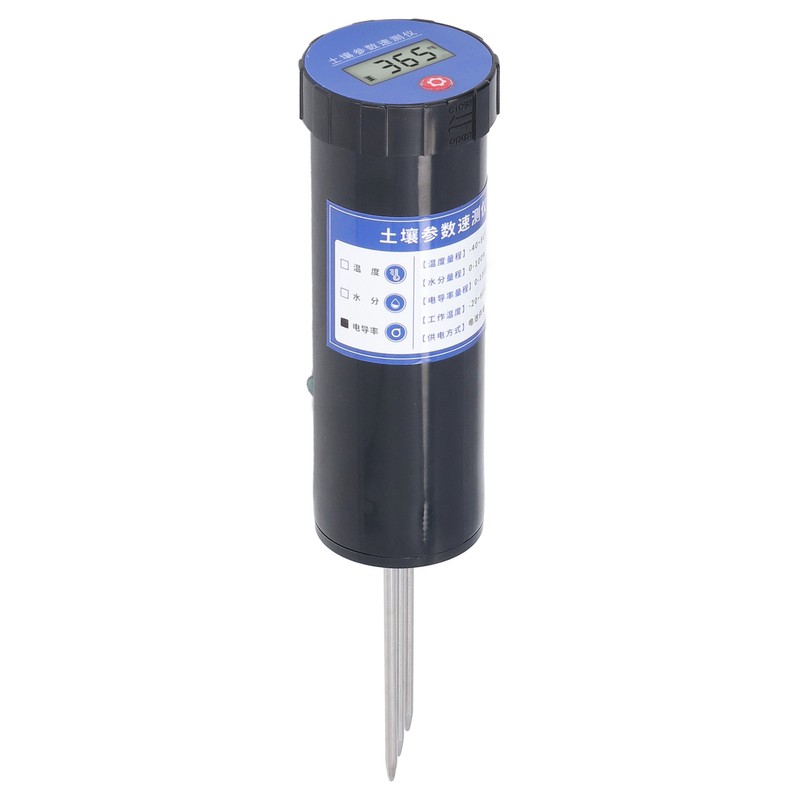 Soil EC Tester Stainless Steel Corrosion Resistant Durable LCD Accurate