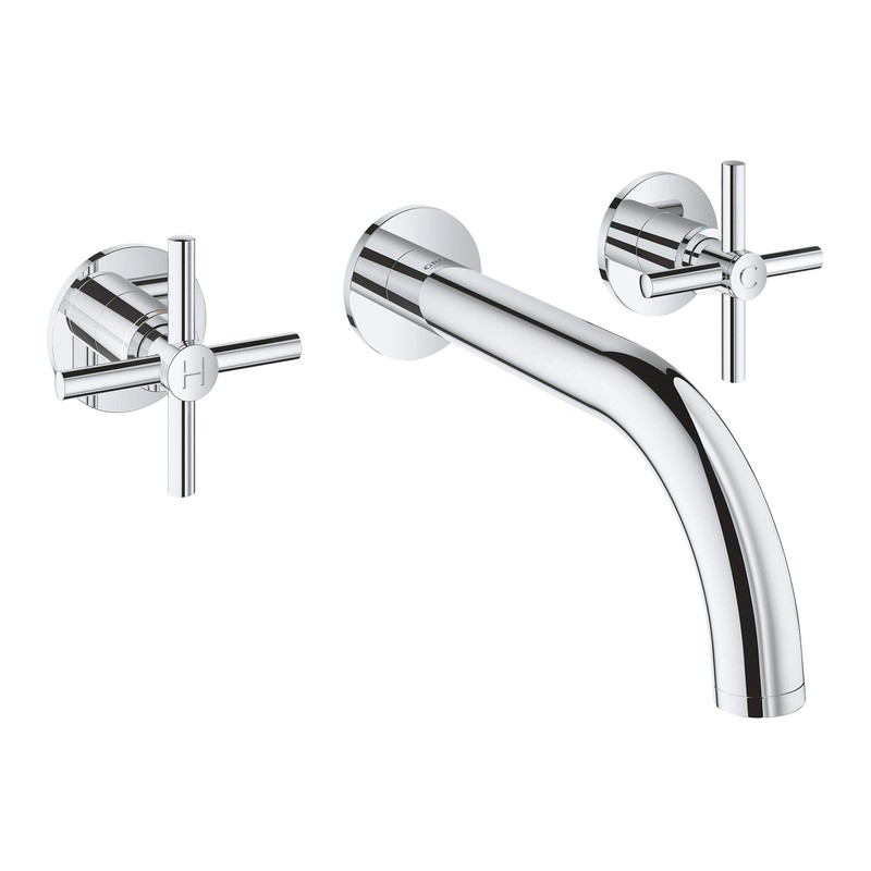 GROHE 20173003 Atrio 8″ Widespread Two-Handle Bathroom Faucet M-Size, Starlight