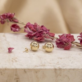 Carissima 9 ct (375) Gold Ladies Polished Ball Stud Earrings, 9ct Yellow Gold