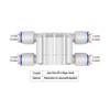 PAROAD Automatic Shut-Off Four-Way Valve with Quick Connectors, 4-Way Automatic