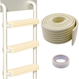 MXCELL Bunk Bed Ladder Pads 6.56ft - Soft Edge Protectors w/Adhesive Tape for Step Comfort (Beige)