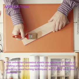 DMiotech 16 Pack 6 x 6 x 1/8 Inches 3mm Thick Wood Sheets Basswood Sheets Unfinished Plywood Squares Plywood for DIY Craft Laser Wood Burning Drawing