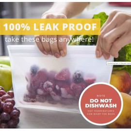 Keeper Life Reusable Snack Bags Kids Adult Airtight Ziplock Lunch Fresh Food Travel Makeup