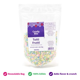 DecoPac Tutti Frutti Crushed Candy Bits, Sugar Decorations For Cakes, Toppings, Cupcakes, and Drinks | 16oz Pack
