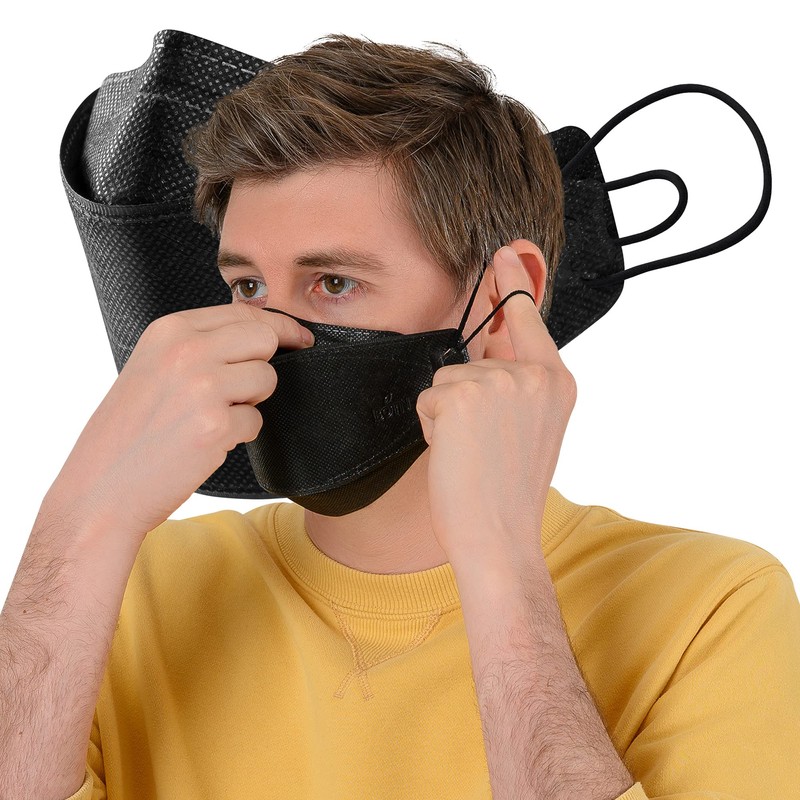 [BOTN] 10pcs Black Small Size KF94 Protective Safety Face Mask