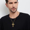 Men Cross Necklace Large Cross Necklace for Men Stainless Steel