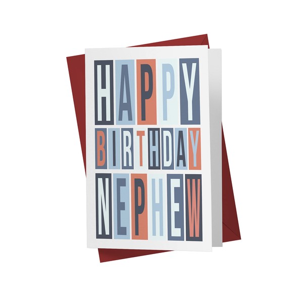 Karto Sweet Birthday Card for Nephew, Large 5.5 x 8.5 Nephew Birthday Card, Happy Birthday Nephew Card, Birthday Card Nephew, Happy Nephew