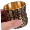 ABOOFAN Brass Tea Cup with Embossed Design Retro Tea Cup