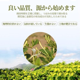 Heixi Gold and Silver Flower Tea 2.8 oz (80 g) (40 g) (40 g) x 2) Gold Silver Flower Honeysuckle Tea Gold Silver Flower Tea Honeysuckle Dry Flower Tea Chinese Tea Naturally Cultivated Decaffeinated