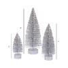 Vickerman 5"/7"/9" Silver Glitter Oval Artificial Christmas Tree, Unlit -