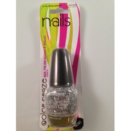 LA Colors, Color Craze Nail Polish, BCC655 Sparkling Diamonds, 0.44 Fl Oz