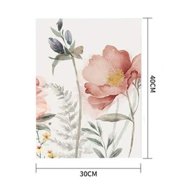 Umimiss 3PCS Floral Canvas Wall Art - Wall Art For Living Room, Living Room Wall Art,Unframed Flowers And Butterflies Art Bedroom Wall Painting,Colourful Wall Art,Romantic Blossom Paintings Art Prints