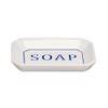 Clayre & Eef Tekst 6CE0801 Soap Dish White / Blue