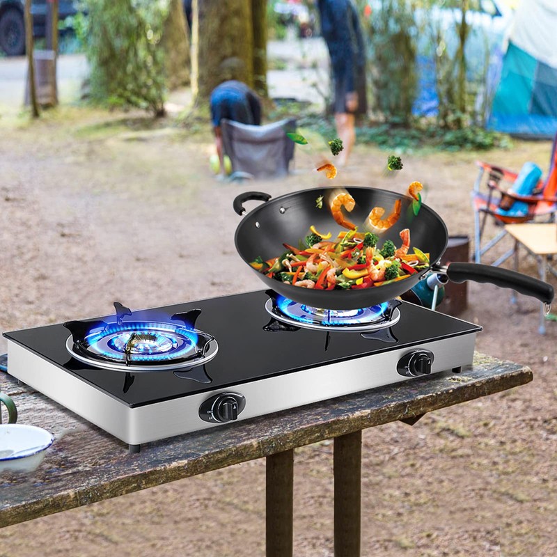 forimo Propane Gas Cooktop 2 Burners Gas Stove portable gas