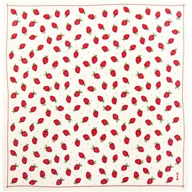 Hamamonyo Kofu (Furoshiki, 19.7 inches (50 cm), Polka Dot Strawberry, Red Off