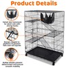 Homey Pet 50 Inch Cat Cages Indoor, Large 4-Tier Cat