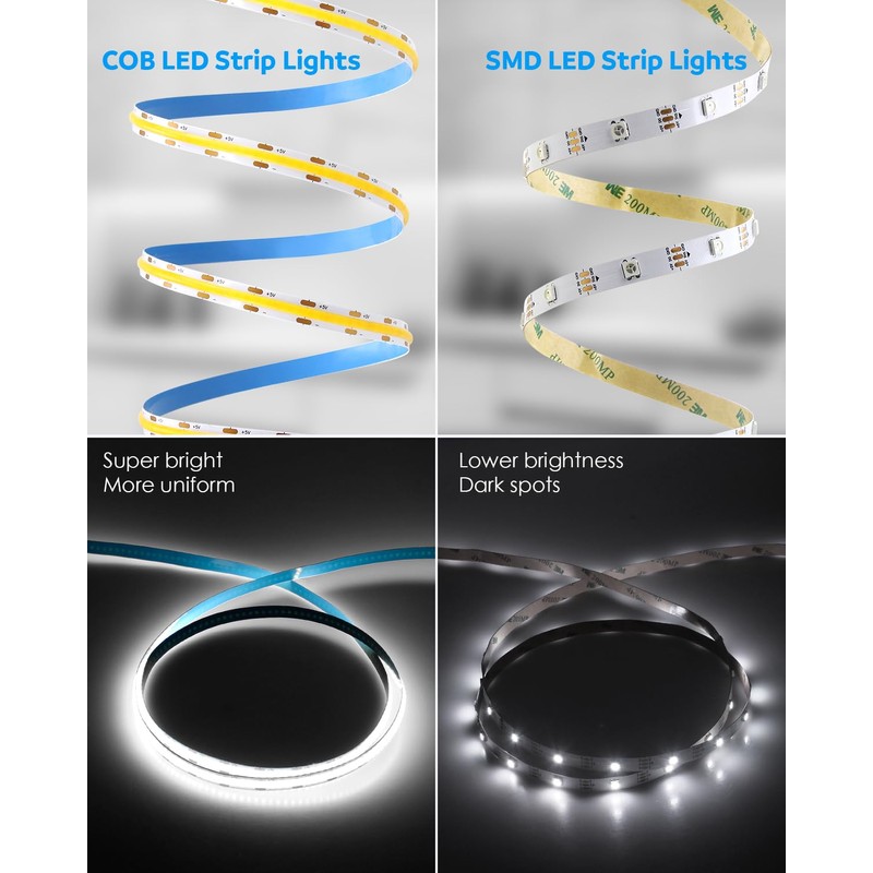 Aclorol USB Led Light Strip COB Led Strip Lights 5V