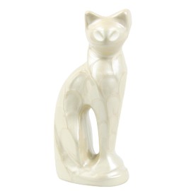 Pearl Cat Urn for Ashes, Pet Cremation Urn, Pet Memorial Urn for Cat Ashes, Funeral Urn for Pet Ashes (Pearl)