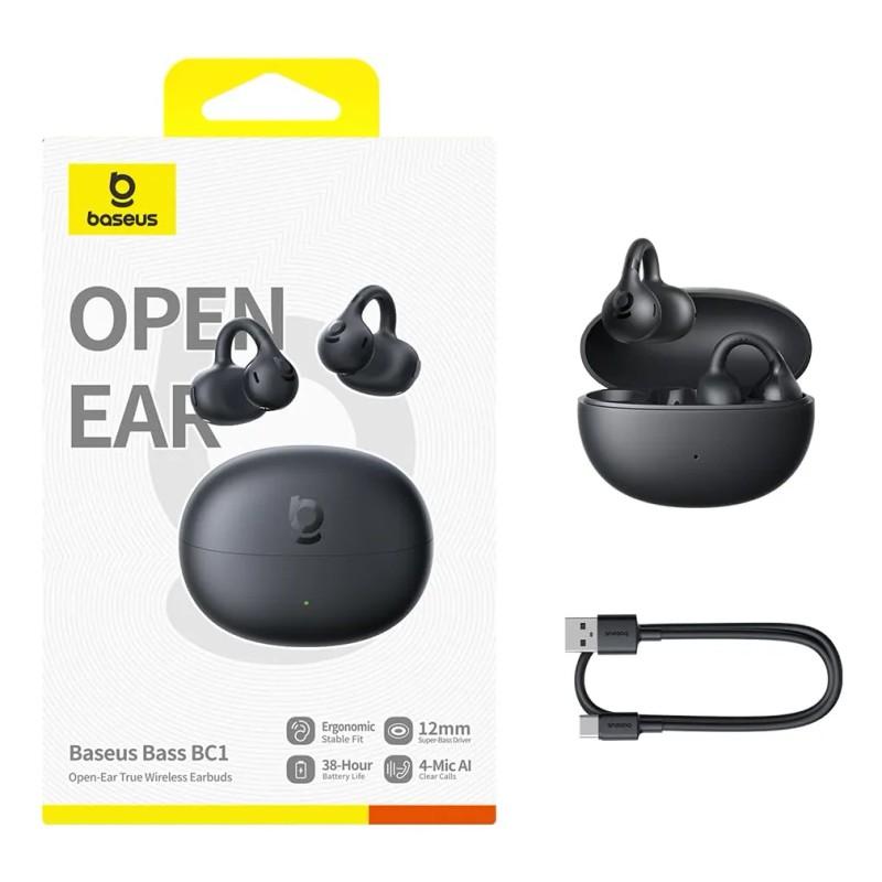 Audfonos de Oreja Abierta Baseus BC1, Clip-ear Inalambricos Bluetooth 6.0
