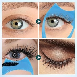 Herramienta para Pestañas 3 en 1 2026 Mejorada, Protector de Máscara, Aplicador y Peine de Pestañas, Accesorio de Maquillaje Cosmético (4) Profesionales de la moda