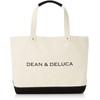 Dean and Deluca Black & Natural Canvas Tote Bag Big