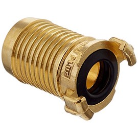 Geka 40107SB Hose Piece 1 2" 38mm with Ribbed Thread, Gold, 18 x 8 x 13 cm