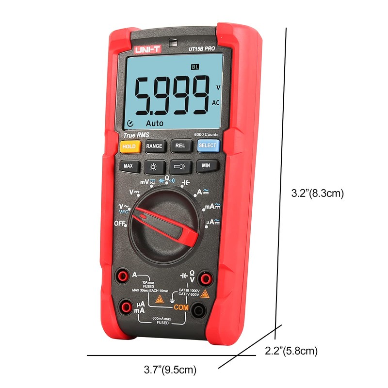 UNI-T UT15B Pro Multi Meter, AC/DC Current AC/DC Voltage Handheld