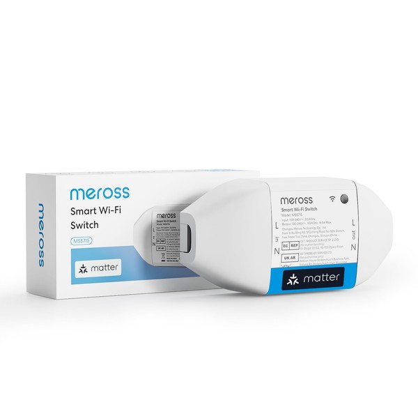 Meross Matter Smart DIY Switch with Energy Monitor, Wireless Relay